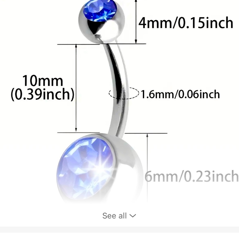 COPY - Random belly ring nwot
